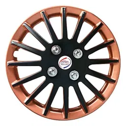 Auto Pearl 4 Pcs 12 inch ABS &a; Plastic Copper &a; Black Press Type Fitting Car Wheel Cover Set for Maruti Alto Std-image-92