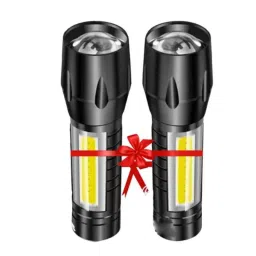 Pick Ur Needs 9W 12V Aluminum Alloy Black 3 Modes LED Torch (Pack of 2)-picture-2