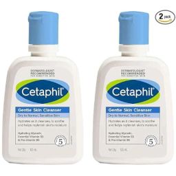 Cetaphil 125ml Gentle Skin Cleanser for Dry to Normal &a; Sensitive Skin (Pack of 2)-1