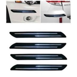Viva City Silver Rubber Chrome Finish Car Bumper Protector Guard-48