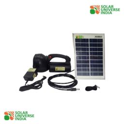 Solar Universe India 10W Super Bright LED Torch Light with Inbuilt Battery, Solar Panel &a; 18 hr Backup, GLJ110 image 2