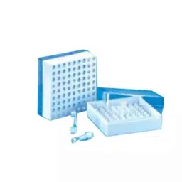 Tarsons 1.8ml 100 Places Cryo Box for 2D Coded Cryochill Internal Thread Vials, 883196-7