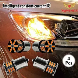 Miwings Super Bright 360° Reflecting 21 SD Led Indicator Bulbs Light Only For Royal Enfield Bikes Amber Color-Set Of 4 image 3