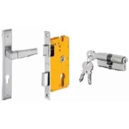 Dorset ML Series Cosmo 60mm Stainless Steel Silver Chrome Finish Door Handle Lock Set with Both Side Key Cylinder, ML CS (Pack of 4)-image-71