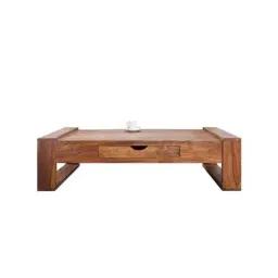 Angel Furniture 100x50x30cm Honey Medium Glossy Finish Sheesham Wood Table with Drawer, AF-116-image-88