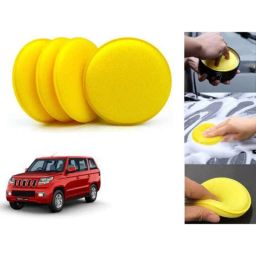 Auto Pearl Polyurethane Beige Washing &a; Waxing Polish Foam Sponge for TUV 300 Plus (Pack of 4)-picture-13