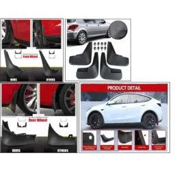 SureStrive 4 Pcs PVC Cup Type Front &a; Rear Mud Flap Set for Honda Amaze Type-1 Model image 2