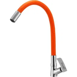 Prestige Qubix Brass Chrome Finish Orange Flexible Swan Neck Basin Tap-picture-42