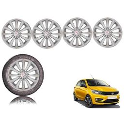 Auto Pearl 4 Pcs 14 inch Black ABS Hubcap Wheel Cover Set with Retention Ring for Tata Tiago2020XTXZ-image-68