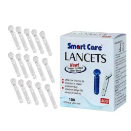 Smart Care GM06S 100 Pcs White Flat Lancet Needle Kit-picture-20