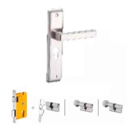 Dorset Kaira HL KAI 8 inch Zinc PT Finish Lock Set with Knob &a; 70mm Key Cylinder-picture-36