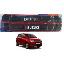SureStrive 4 Pcs PVC &a; Rubber Black Car Door Sill Plate Set for Maruti Suzuki Old Celerio All Model-image-88
