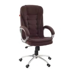 Da Urban Windsor Brown High-Back Swivel Ergonomic Leatherette Padded Desk Computer Office Chair with Armrests-picture-21