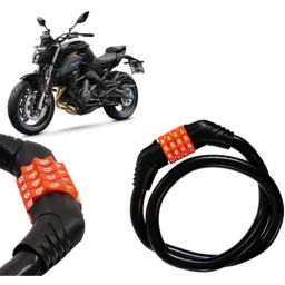 Auto Pearl Black &a; Orange 4 Digit Anti-Theft Combination Number Lock for 650 NK-picture-12