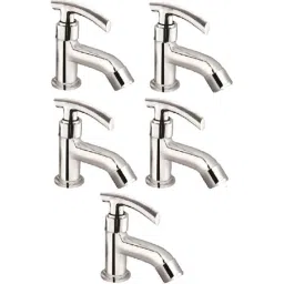 IRIS C-2 Brass Chrome Finish Long Body Pillar Cock (Pack of 5)-image-48