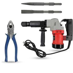 Hillgrove 1200W Demolition Hammer Concrete Breaker with 2 Bits &a; 8 inch Plier, HGCM1379-picture-2