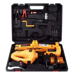 Voltz TY35SP 12 VDC 2 Ton Electric Scissor Jack, Impact Wrench &a; Inflator Pump Car Repair Tool Kit-image-11