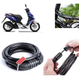 Auto Pearl PVC &a; Plastic Black Combination Cable Lock for Jog R-picture-7