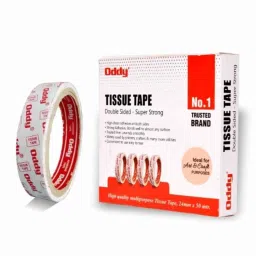 Oddy 18mmx6m Transparent Non-Woven Double Sided Tissue Tape, TS-1806 (Pack of 8)-picture-42