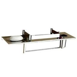 IRIS Delta Stainless Steel Multipurpose 4-in-1 Shelf with Detachable Towel Rod-image-55