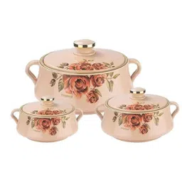 Nayasa Lorenzo 3 Pcs 1000, 1500 &a; 2000ml Beige Casserole Set, 500041921394-01241-picture-29