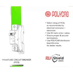 Polycab Polyshield 20A C Curve Single Pole MCB, GMM201P004 image 4