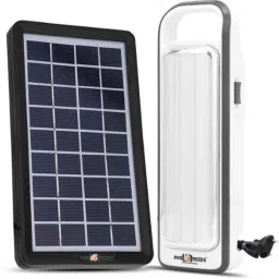 Pick Ur Needs 3 LED Tube Grey Rechargeable Home Emergency Lantern with Solar Panel, SLS-9114T-picture-1