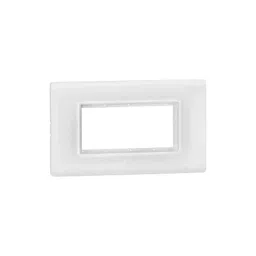 Legrand Allzy 4 Module Polycarbonate Glossy White Cover Plate with Frame, 681303-picture-31