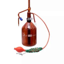 Supertek 100ml Borosilicate Glass 3.3 Amber Automatic Zero Burette with PTFE Needle Valve, 75.108.0100-picture-11