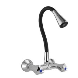 Mayur Ocich Tri Brass Chrome Plated Dual Flow Heavy Duty 360 Degree Adjustable Spout Sink Cock with Flange-4