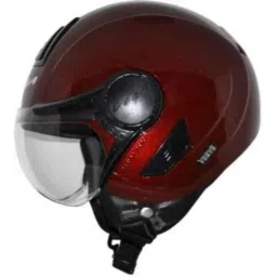 Vega Verve Burgundy Open Face Motorbike Helmet, Size (M, 570 mm)-picture-5