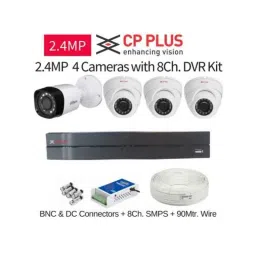 CP Plus 4 Cameras 2.4MP with 8 Channel DVR Combo Kit-23