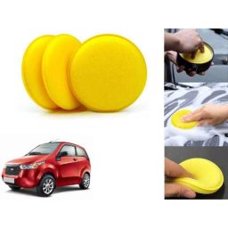 Auto Pearl Polyurethane Beige Washing &a; Waxing Polish Foam Sponge for Reva E20 (Pack of 3)-picture-2