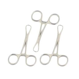 Forgesy 3 Pcs 4.5 inch Stainless Steel Backhaus Towel Forceps Set, GSS085-17