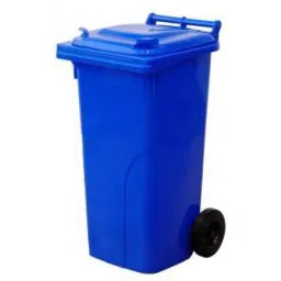 Wellsure Healthcare 50L HDPE Plastic Blue Waste Bin with 2 Wheels, WSH-1512-picture-27