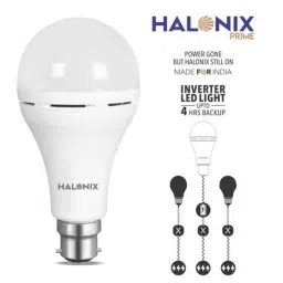 Halonix Prime 9W B22 Cool Day White Rechargeable Inverter LED Bulb, HLNX-INV-9WB22 (Pack of 2) image 3