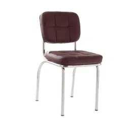 Da Urban Barfi Brown Leatherette Visitor Chair without Arms-picture-3