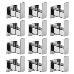 Drizzle Cubix 12 Pcs Brass Chrome Finish Silver Angle Valve Set, AANGLECUBIX12-picture-23