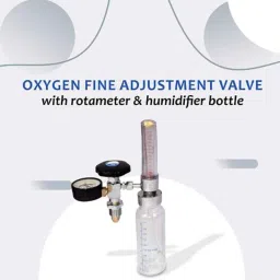 Swadesi By MCP Oxygen Flow Meter Adjustment Valve Regulator with Humidifier Bottle image 3