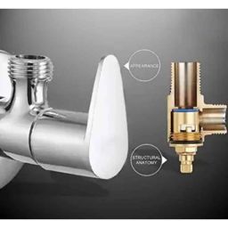 Senkiddpro Fusion Stainless Steel Chrome Finish Wall Mounted Angle Cock &a; 4x4 inch Square Overhead Shower Combo-image-66