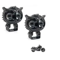 Kozdiko 2 Pcs Yellow &a; White Owl Eye Shape LED Amber Fog Light Set for Triumph Rocket III Roadster-picture-41