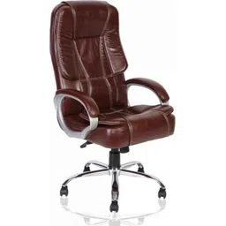Mezonite Medium Back Synthetic Leatherette Brown Office Chair-29