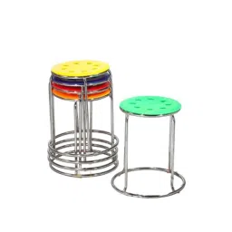 Da URBAN 6 Pcs Metal Multicolour Disc Stack Stool Set-picture-26