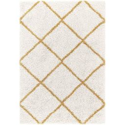 Carpetify 3x5ft Ivory &a; Gold Handmade Shaggy Fur Rug Carpet, 0801YBBOBGT-image-94