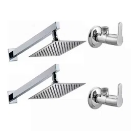 Fastgear 4 Pcs Marc Stainless Steel Silver Chrome Finish Faucet Set with Shower, FG1260-image-55