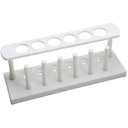 Lab Junction 6 Hole Plastic Test Tube Stand with Drying Rack, LJ-2001-43