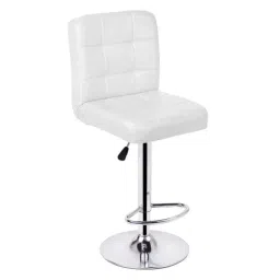 Da Urban Cadbury White Height Adjustable &a; Revolving Bar Stool Chair-picture-9