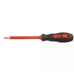 De Neers Red Stainless Steel Antimagnetic Minus Screwdriver, 350mm-picture-5