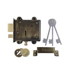 Foora Entry Antique 2-in-1 Door Interlock with 3 Keys, Tower Bolt &a; 8 Lever-12