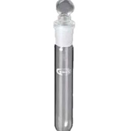 Glassco 12x100mm Interchangeable Test Tube with Penny Head Glass Stopper, 096.502.01-35